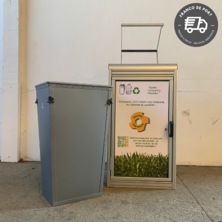 Compacteur de déchets pour bouteilles en plastique - Collect & Compact -  TESWIC Technologies - stationnaire / pour conteneur à déchets / manuel